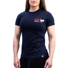 A7 Bar Grip Tシャツ『Powerlifting France Navy』 Women’s - A7 Japan