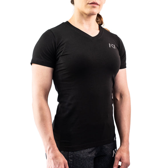 A7 Demand Greatness Black V-neck Women's - A7 Japan