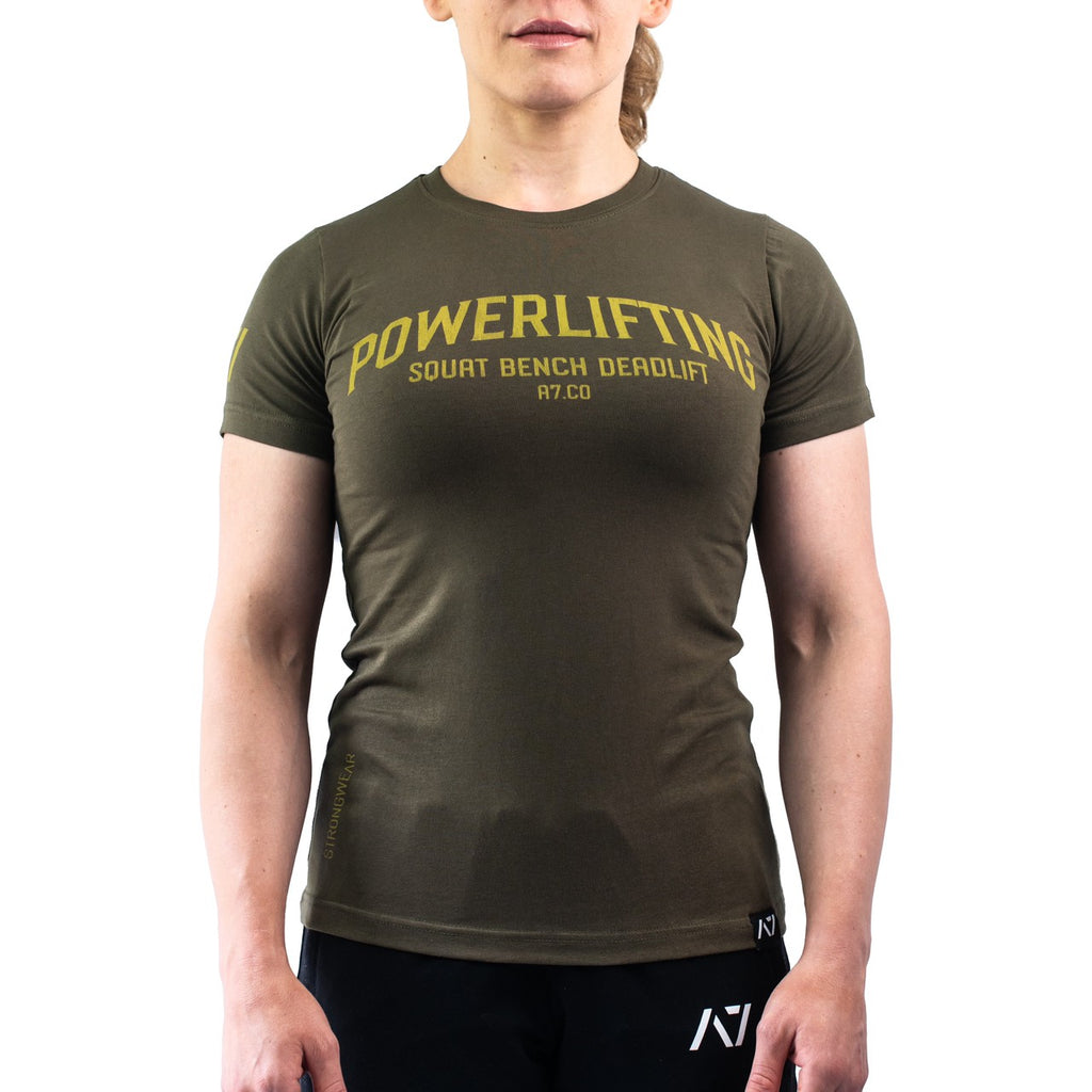 A7 Bar Grip Tシャツ『Powerlifting Military』 Women’s - A7 Japan