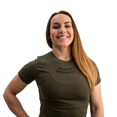 IPF approved A7 Meetシャツ『Demand Greatness』Women's(Military)