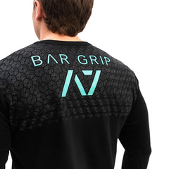 A7 Bar Grip Long Sleeve シャツ『Kilos and Barbells Aqua』UNISEX