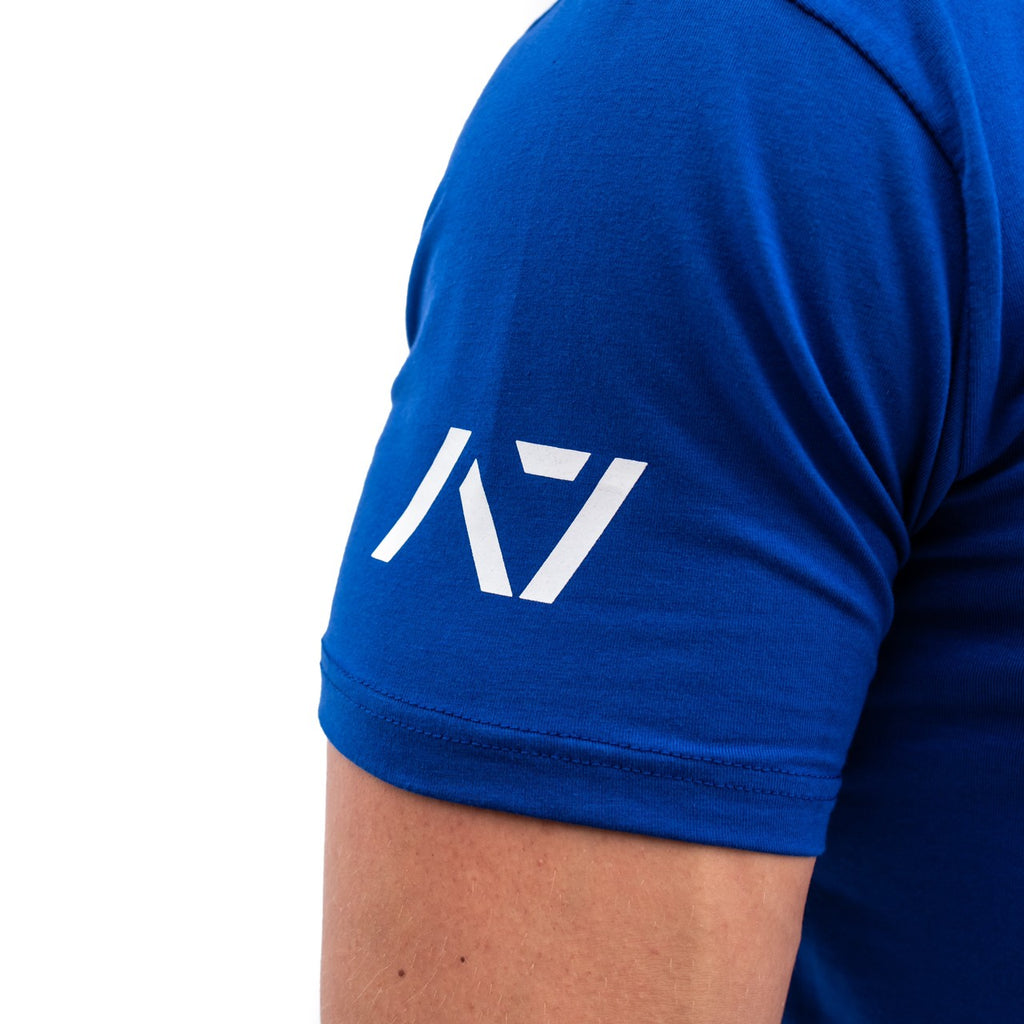 IPF approved A7 MEETシャツ『Demand Greatness』 Men’s (Blue) - A7 Japan